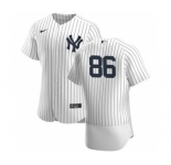 Men's Nike New York Yankees #86 Clarke Schmidt White Navy Home 2020 Authentic Player Baseball Jersey