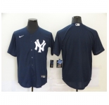Men's Nike New York Yankees Blank Navy Blue Alternate Stitched Baseball Jersey