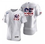 New York Yankees #65 James Paxton Men's Nike White Fluttering USA Flag Limited Edition Authentic MLB Jersey