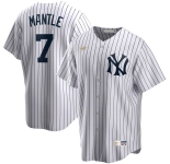 New York Yankees #7 Mickey Mantle Nike Home Cooperstown Collection Player MLB Jersey White