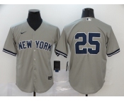 Nike Men's New York Yankees #25 Gleyber Torre Authentic Grey Cool Base Baseball Jersey