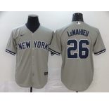 Nike Men's New York Yankees #26 DJ LeMahieu Authentic Grey Cool Base Baseball Jersey1
