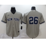 Nike Men's New York Yankees #26 DJ LeMahieu Authentic Grey Cool Base Baseball Jersey