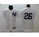 Nike Men's New York Yankees #26 DJ LeMahieu White Home Flex Base Authentic Collection Baseball Jersey
