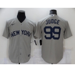 Nike Men's New York Yankees #99 Aaron Judge Gray Stitched MLB Cool Base Jersey