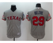 Men Texas Rangers #29 Adrian Beltre Gray Stars & Stripes 2016 Independence Day Flex Base Jersey