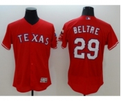 Men Texas Rangers #29 Adrian Beltre Majestic Red Flexbase Authentic Collection Player Jersey