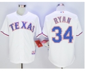 Men Texas Rangers #34 Nolan Ryan White Cool Base Stitched MLB Jersey