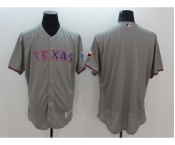 Men Texas Rangers Blank Majestic grey Flexbase Authentic Collection Team Jersey