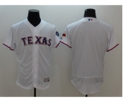 Men Texas Rangers Blank Majestic white Flexbase Authentic Collection Team Jersey