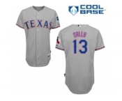 Men's Majestic Texas Rangers #13 Joey Gallo Authentic Grey Road Cool Base MLB Jersey