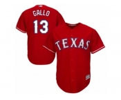 Men's Majestic Texas Rangers #13 Joey Gallo Authentic Red Alternate Cool Base MLB Jersey