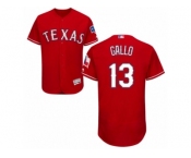 Men's Majestic Texas Rangers #13 Joey Gallo Red Flexbase Authentic Collection MLB Jersey