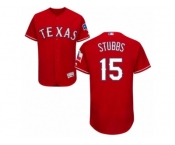 Men's Majestic Texas Rangers #15 Drew Stubbs Red Flexbase Authentic Collection MLB Jersey