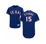Men's Majestic Texas Rangers #15 Drew Stubbs Royal Blue Flexbase Authentic Collection MLB Jersey