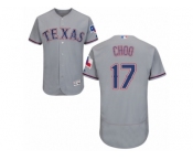 Men's Majestic Texas Rangers #17 Shin-Soo Choo Grey Flexbase Authentic Collection MLB Jersey