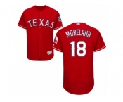 Men's Majestic Texas Rangers #18 Mitch Moreland Red Flexbase Authentic Collection MLB Jersey