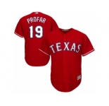 Men's Majestic Texas Rangers #19 Jurickson Profar Authentic Red Alternate Cool Base MLB Jersey