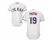 Men's Majestic Texas Rangers #19 Jurickson Profar White Flexbase Authentic Collection MLB Jersey