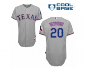 Men's Majestic Texas Rangers #20 Ian Desmond Authentic Grey Road Cool Base MLB Jersey