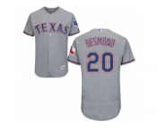 Men's Majestic Texas Rangers #20 Ian Desmond Grey Flexbase Authentic Collection MLB Jersey