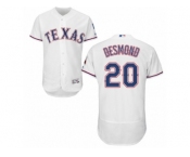Men's Majestic Texas Rangers #20 Ian Desmond White Flexbase Authentic Collection MLB Jersey