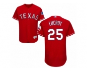 Men's Majestic Texas Rangers #25 Jonathan Lucroy Red Flexbase Authentic Collection MLB Jersey