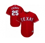 Men's Majestic Texas Rangers #25 Jonathan Lucroy Replica Red Alternate Cool Base MLB Jersey