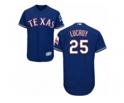 Men's Majestic Texas Rangers #25 Jonathan Lucroy Royal Blue Flexbase Authentic Collection MLB Jersey