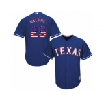 Men's Majestic Texas Rangers #29 Adrian Beltre Replica Royal Blue USA Flag Fashion MLB Jersey
