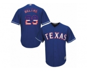 Men's Majestic Texas Rangers #29 Adrian Beltre Replica Royal Blue USA Flag Fashion MLB Jersey