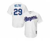 Men's Majestic Texas Rangers #29 Adrian Beltre Replica White Cooperstown MLB Jersey