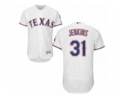 Men's Majestic Texas Rangers #31 Ferguson Jenkins White Flexbase Authentic Collection MLB Jersey