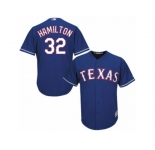 Men's Majestic Texas Rangers #32 Josh Hamilton Replica Royal Blue Alternate 2 Cool Base MLB Jersey