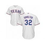 Men's Majestic Texas Rangers #32 Josh Hamilton Replica White Home Cool Base MLB Jersey