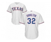 Men's Majestic Texas Rangers #32 Josh Hamilton Replica White Home Cool Base MLB Jersey