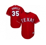 Men's Majestic Texas Rangers #35 Cole Hamels Authentic Red Alternate Cool Base MLB Jersey