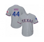 Men's Majestic Texas Rangers #44 Tyson Ross Replica Grey Road Cool Base MLB Jersey
