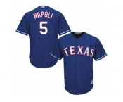 Men's Majestic Texas Rangers #5 Mike Napoli Replica Royal Blue Alternate 2 Cool Base MLB Jersey