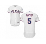 Men's Majestic Texas Rangers #5 Mike Napoli White Flexbase Authentic Collection MLB Jersey