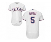 Men's Majestic Texas Rangers #5 Mike Napoli White Flexbase Authentic Collection MLB Jersey