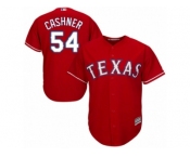 Men's Majestic Texas Rangers #54 Andrew Cashner Replica Red Alternate Cool Base MLB Jersey