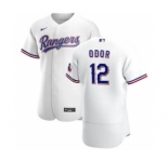 Men's Nike Texas Rangers #12 Rougned Odor White Home 2020 Authentic Player Baseball Jersey
