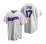 Men's Nike Texas Rangers #17 Shin-Soo Choo White Cooperstown Collection Home Stitched Baseball Jersey