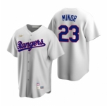 Men's Nike Texas Rangers #23 Mike Minor White Cooperstown Collection Home Stitched Baseball Jersey