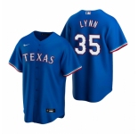 Men's Nike Texas Rangers #35 Lance Lynn Royal Alternate Stitched Baseball Jersey
