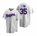 Men's Nike Texas Rangers #35 Lance Lynn White Cooperstown Collection Home Stitched Baseball Jersey