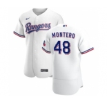 Men's Nike Texas Rangers #48 Rafael Montero White Home 2020 Authentic Player Baseball Jersey