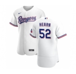 Men's Nike Texas Rangers #52 Taylor Hearn White Home 2020 Authentic Player Baseball Jersey
