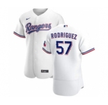 Men's Nike Texas Rangers #57 Joely Rodriguez White Home 2020 Authentic Player Baseball Jersey